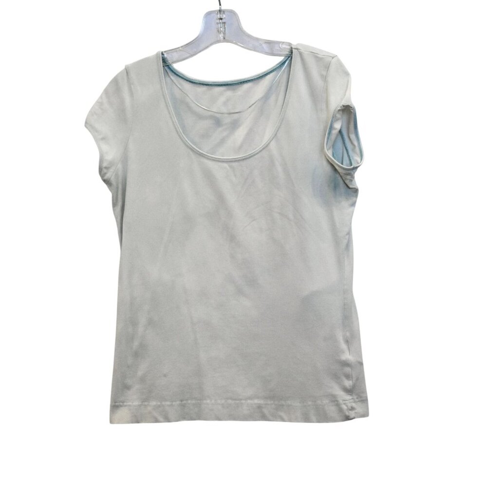 Women's H&M Custom Bleach Dye Scoop Neck T-shirt Size L